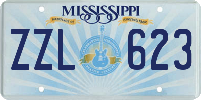 MS license plate ZZL623