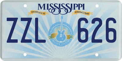 MS license plate ZZL626