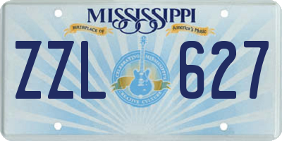 MS license plate ZZL627