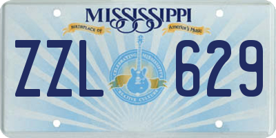 MS license plate ZZL629
