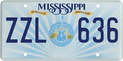 MS license plate ZZL636