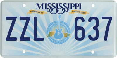 MS license plate ZZL637
