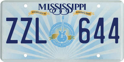MS license plate ZZL644