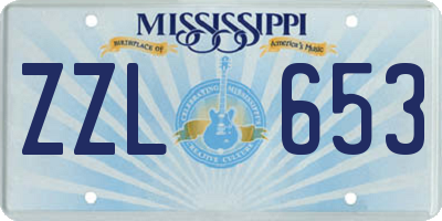 MS license plate ZZL653