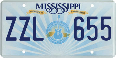 MS license plate ZZL655
