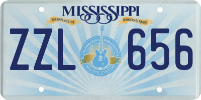 MS license plate ZZL656