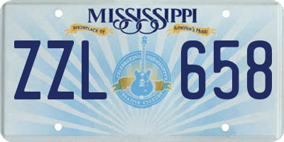 MS license plate ZZL658