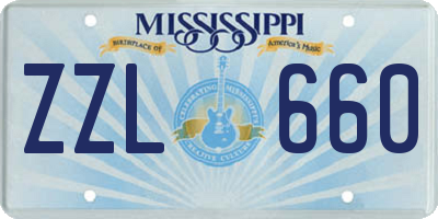 MS license plate ZZL660