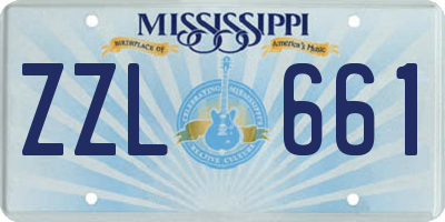 MS license plate ZZL661