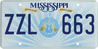 MS license plate ZZL663