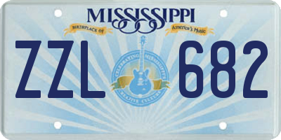 MS license plate ZZL682