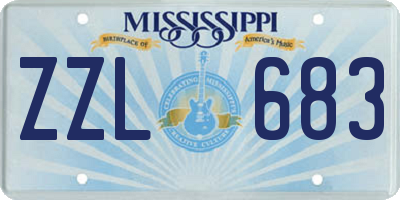 MS license plate ZZL683