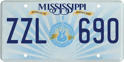 MS license plate ZZL690