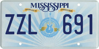 MS license plate ZZL691