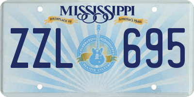 MS license plate ZZL695