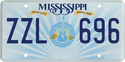 MS license plate ZZL696