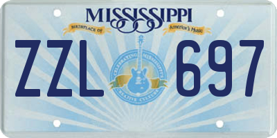 MS license plate ZZL697