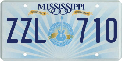 MS license plate ZZL710