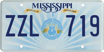 MS license plate ZZL719