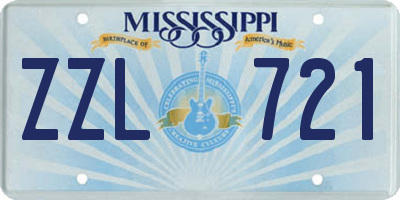 MS license plate ZZL721