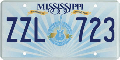 MS license plate ZZL723