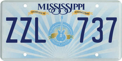 MS license plate ZZL737