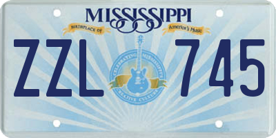 MS license plate ZZL745