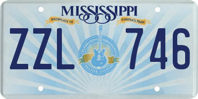 MS license plate ZZL746