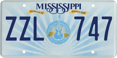 MS license plate ZZL747