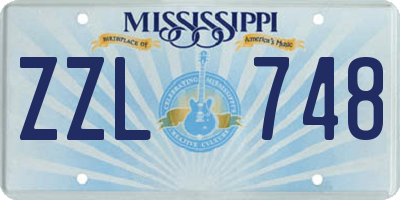 MS license plate ZZL748