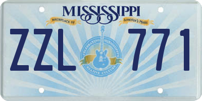 MS license plate ZZL771