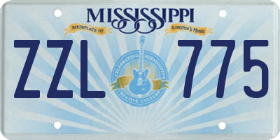 MS license plate ZZL775