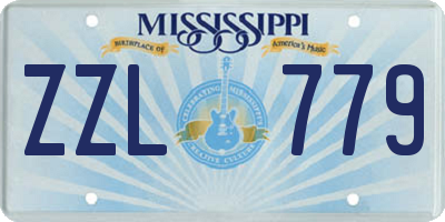 MS license plate ZZL779