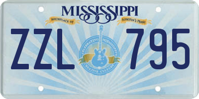 MS license plate ZZL795
