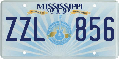 MS license plate ZZL856