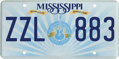 MS license plate ZZL883