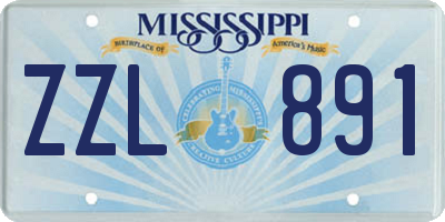 MS license plate ZZL891