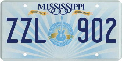 MS license plate ZZL902