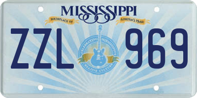 MS license plate ZZL969