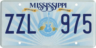 MS license plate ZZL975