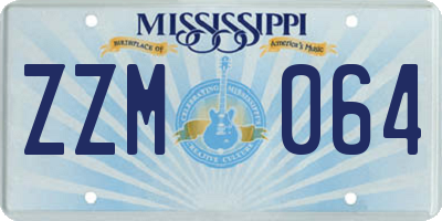MS license plate ZZM064