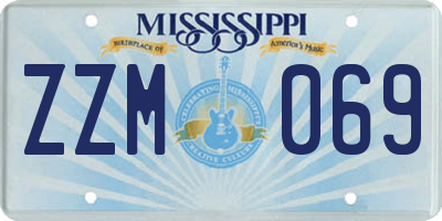 MS license plate ZZM069