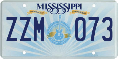 MS license plate ZZM073