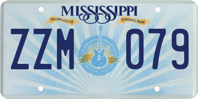 MS license plate ZZM079