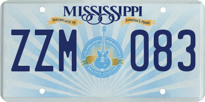 MS license plate ZZM083