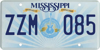 MS license plate ZZM085