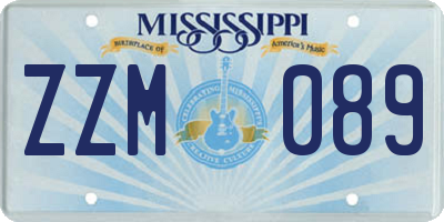 MS license plate ZZM089