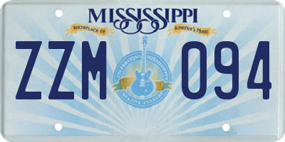 MS license plate ZZM094