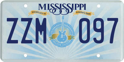 MS license plate ZZM097