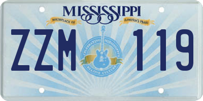 MS license plate ZZM119